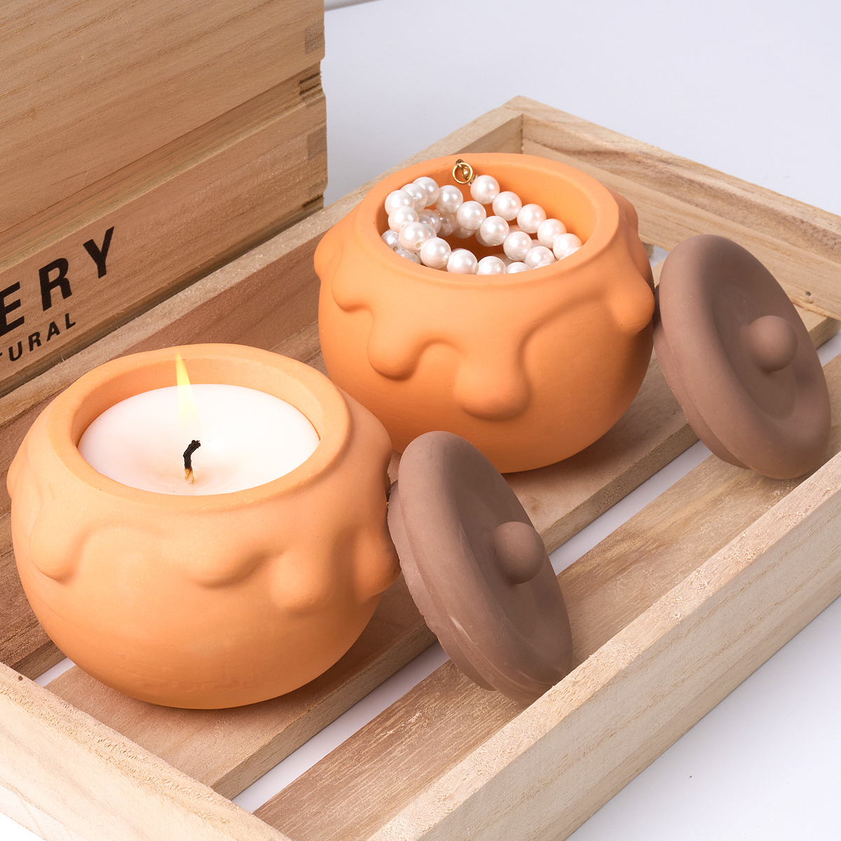 Craft Embellishment Storage - 3D Honey Candle Jar Silicone Mold