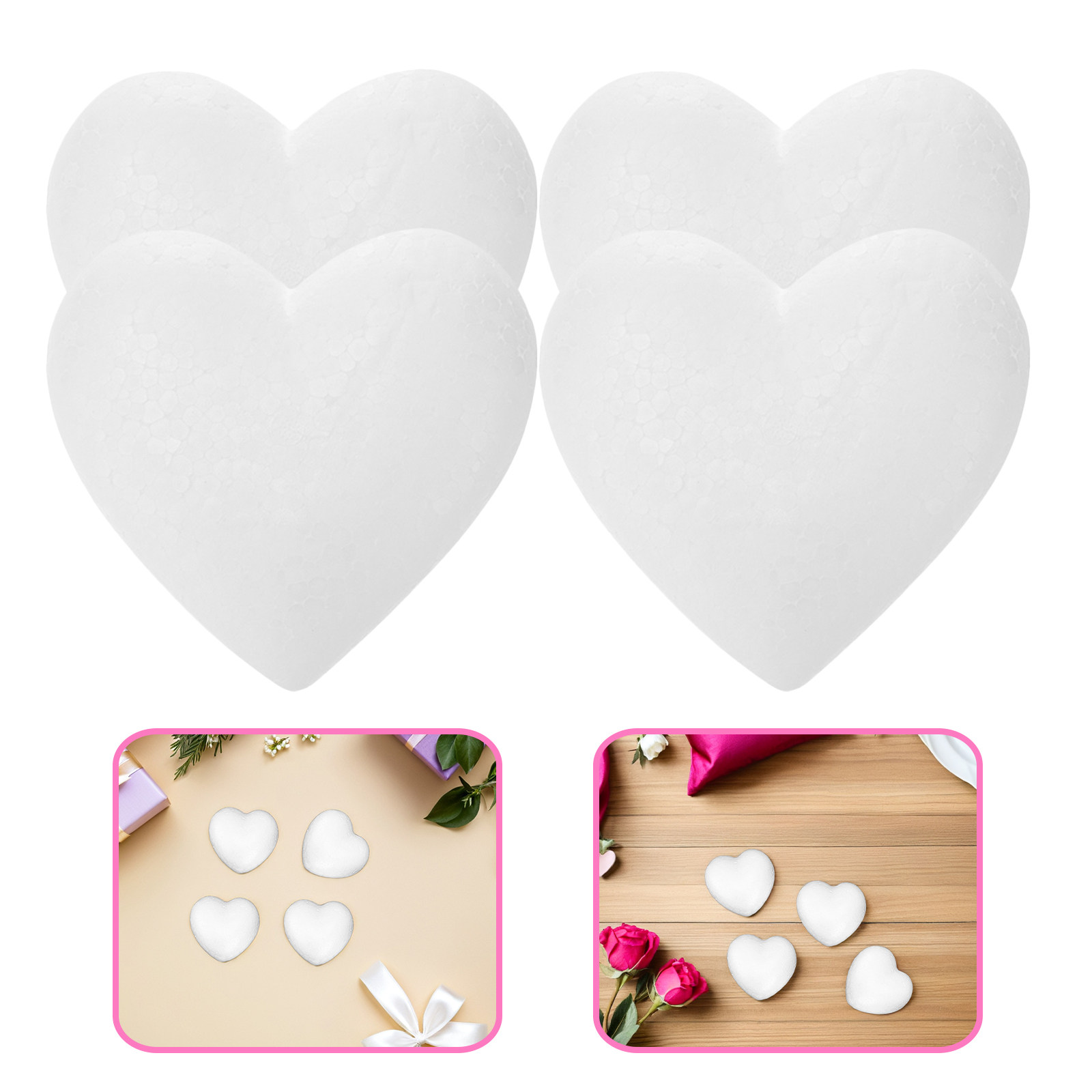 Embellish Craft - 20Pcs Blank Heart Foam Balls Lightweight