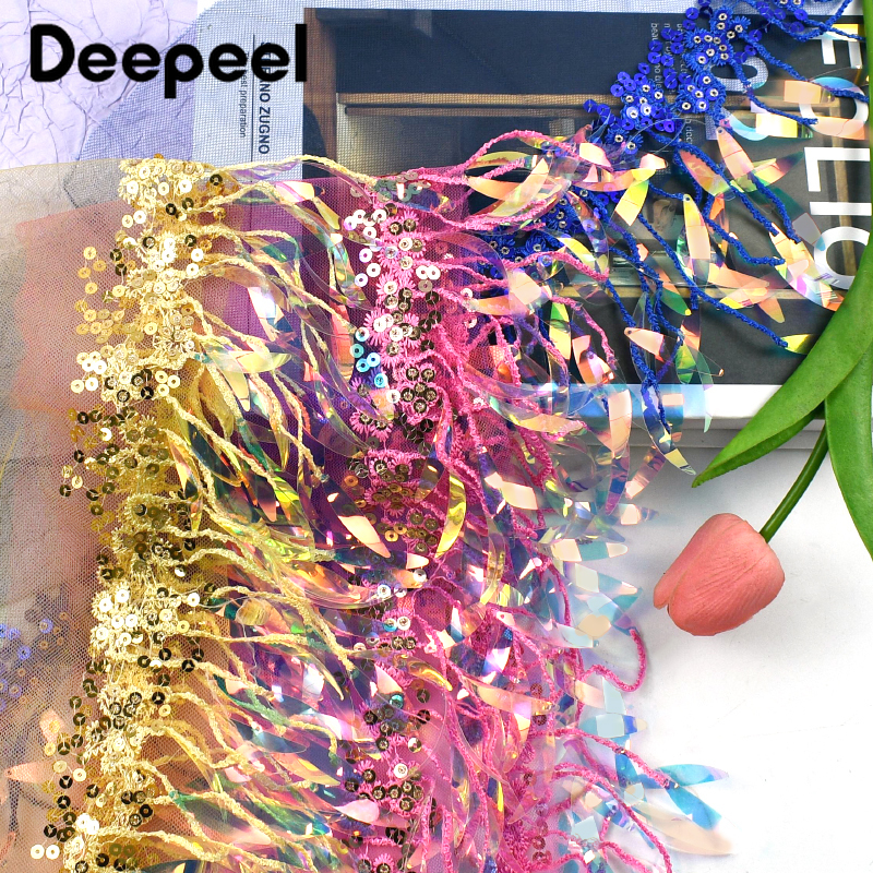 Beaded Trim Fringe - 2/5/10Yards 15cm Sequins Bead Tassel Fringes