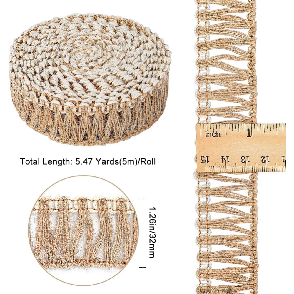 5 Meters Burlap Fringe Tassel  - Tassel Fringe Trim ulasan dan harga