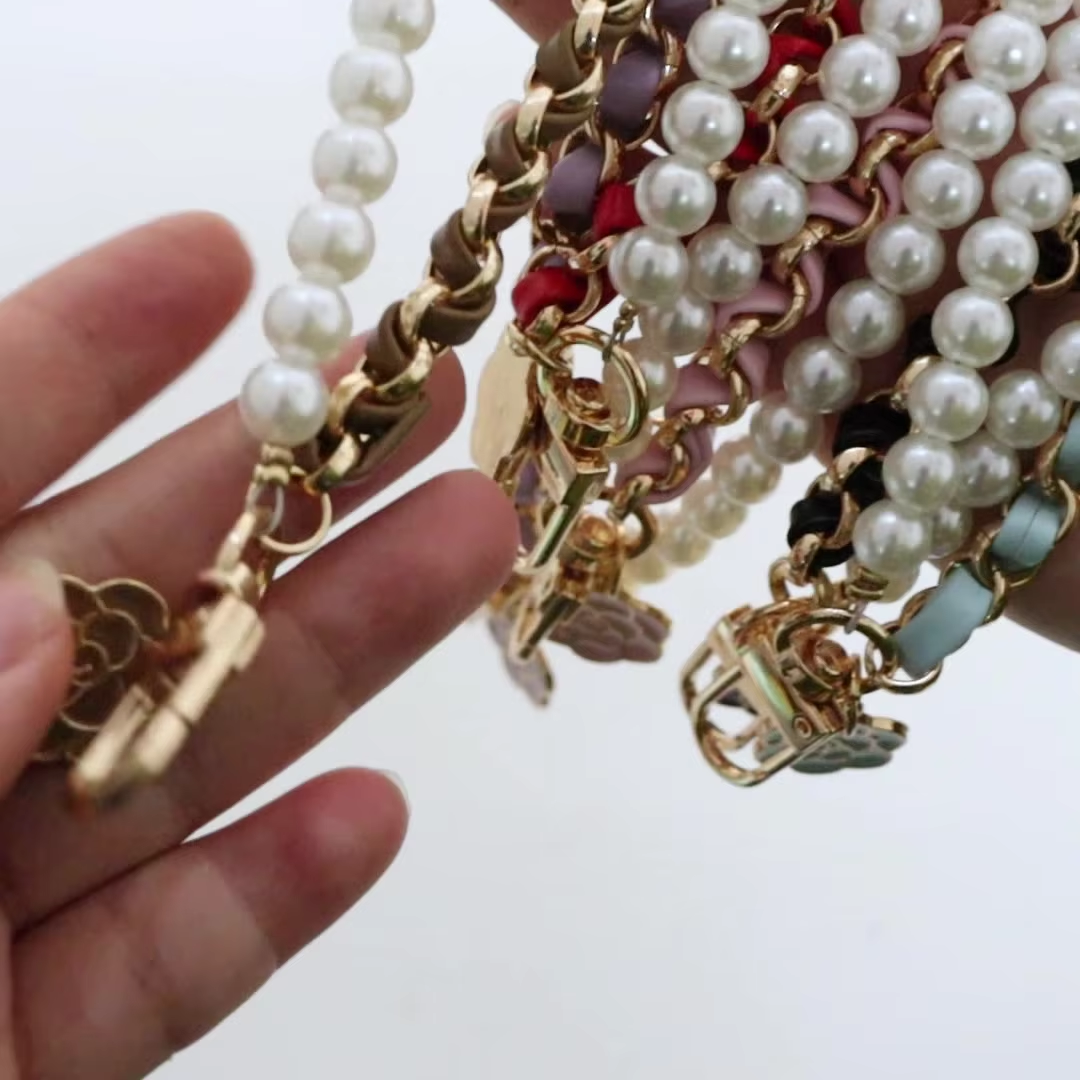 1 Strand/Lot Leather Imitation - Pearl Trim Chain ulasan dan harga