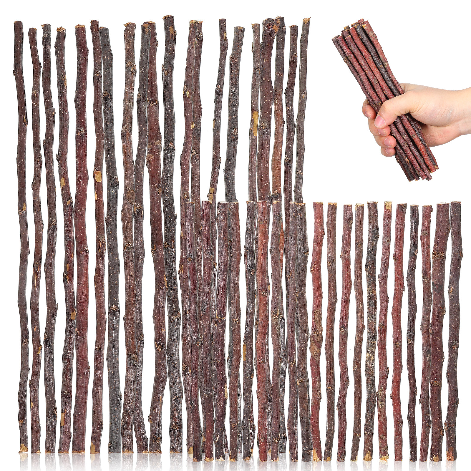 40Pcs DIY Wooden Sticks Natura - Embellish Craft ulasan dan harga