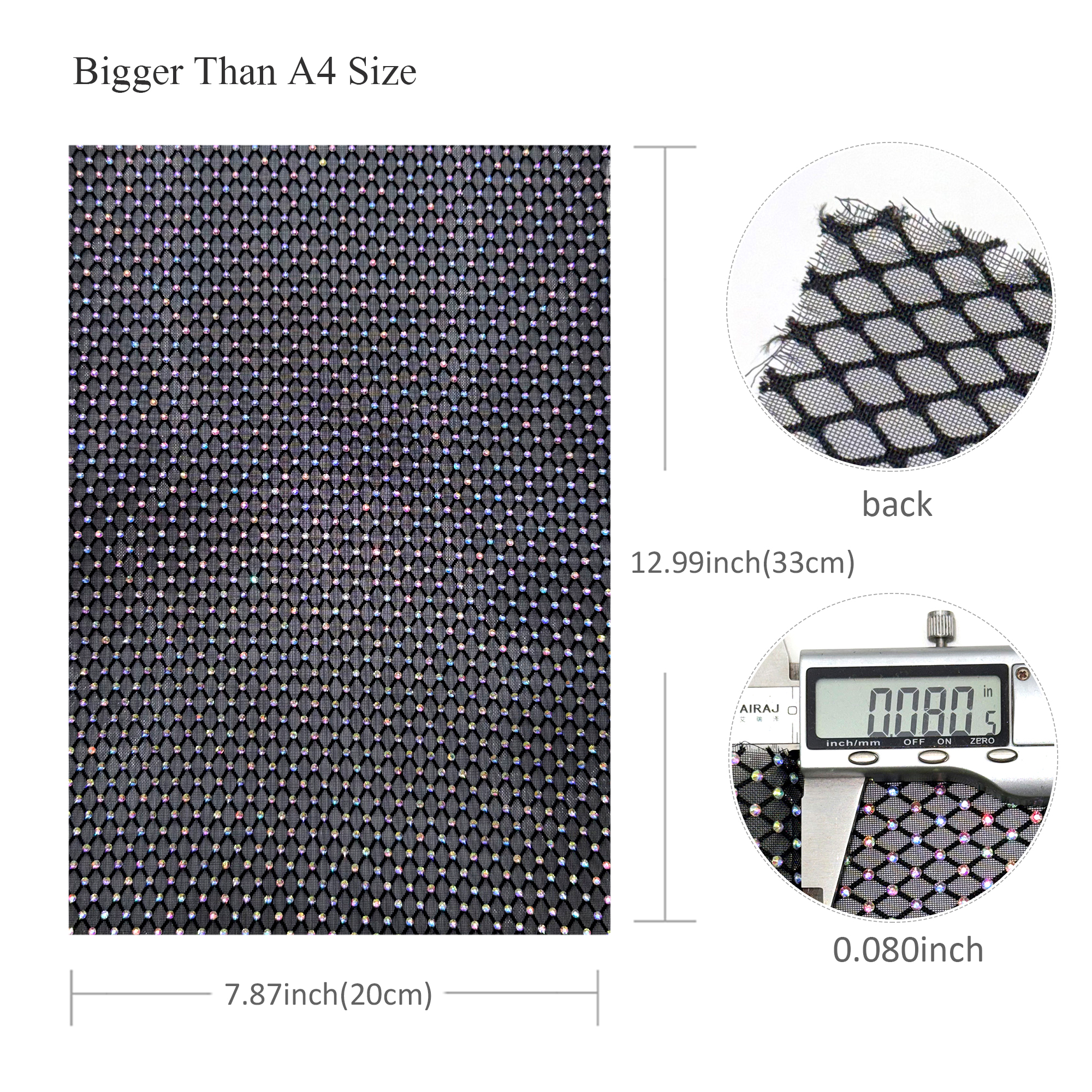 1pc 7.87x12.99inch Luxury Hotf - Hotfix Rhinestone Sheet ulasan dan harga