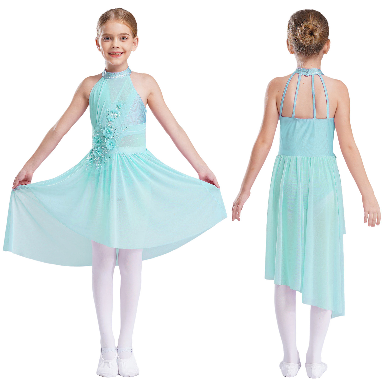 Kids Girls Modern Lyrical Danc - Rhinestone Banding Trim ulasan dan harga