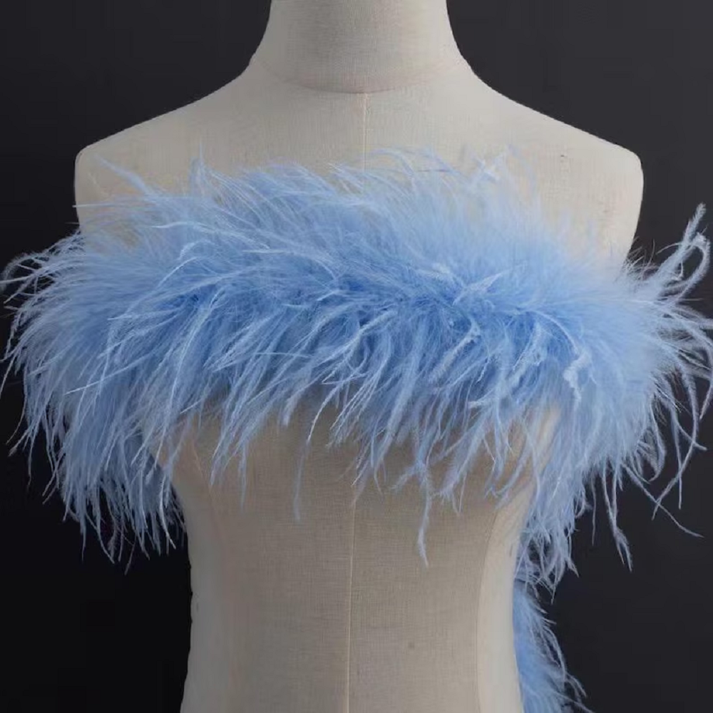 1Ply Ostrich feather boa 13-15 - Feather Trim Marabou ulasan dan harga