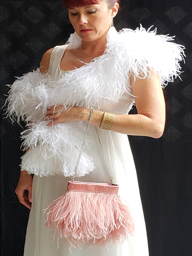 1Ply Ostrich feather boa 13-15 - Feather Trim Marabou ulasan dan harga