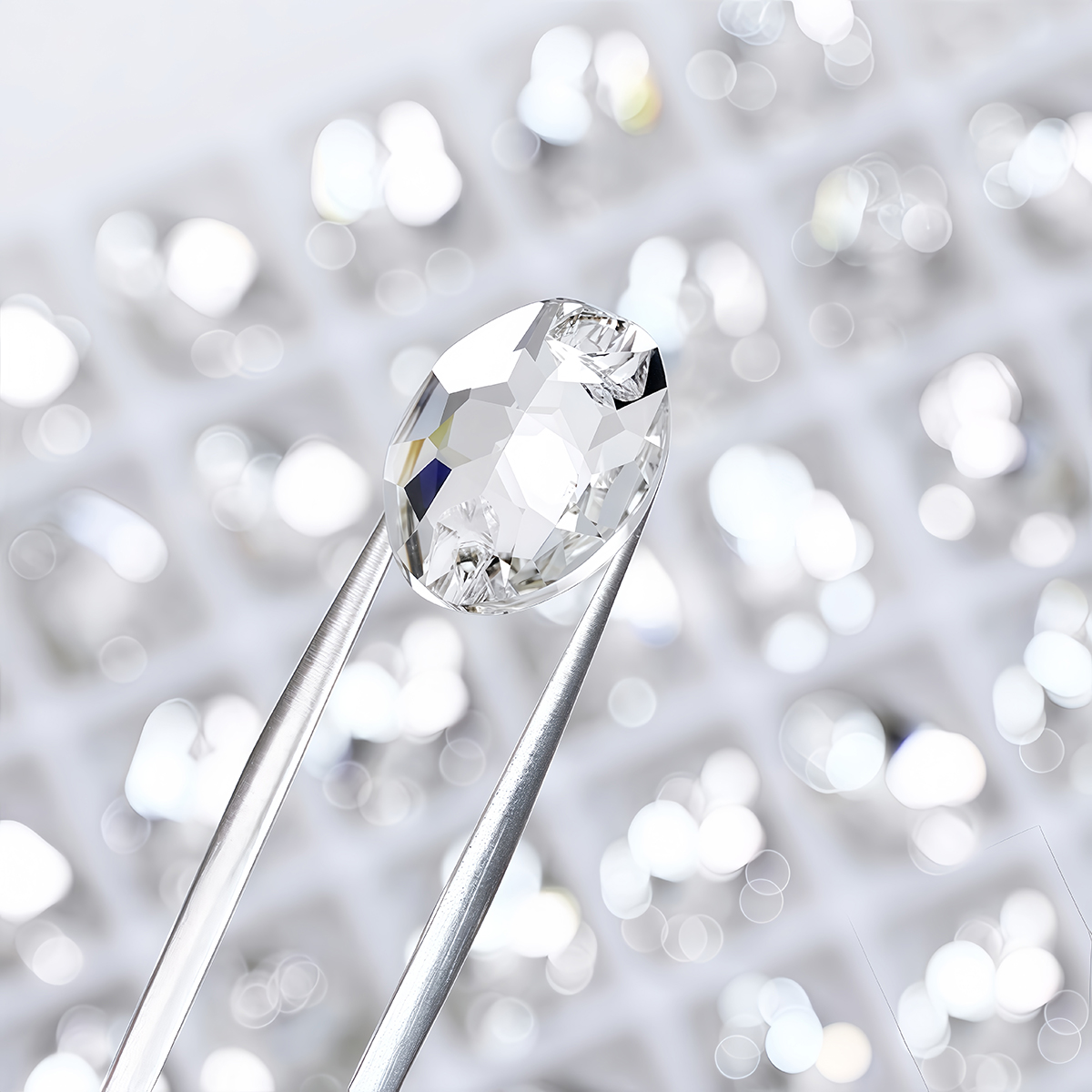 Oval Ellipse Crystal Clear Gla - Sew On Rhinestone ulasan dan harga