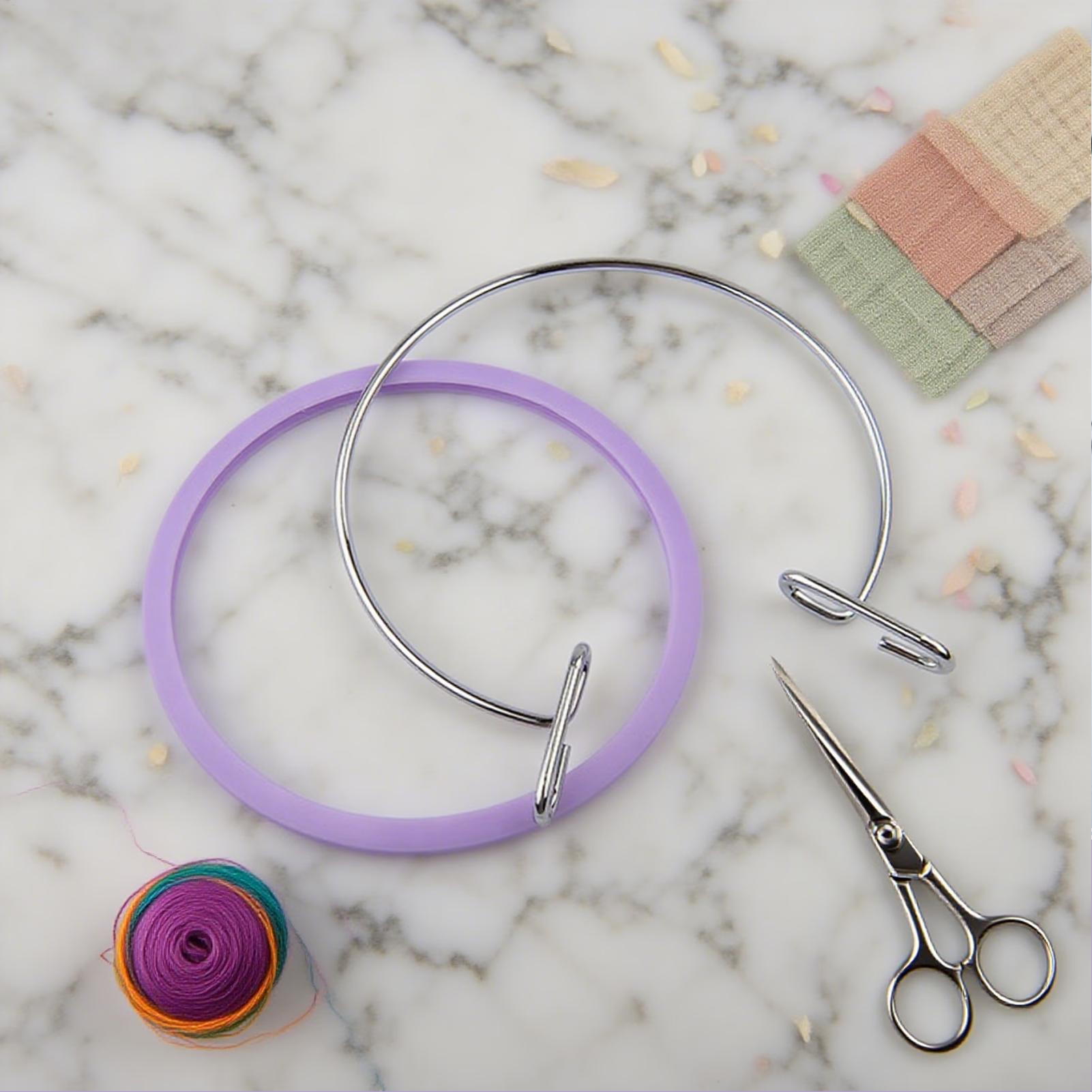 Hoop For Cross Stitching Metal - Embroidery Craft ulasan dan harga