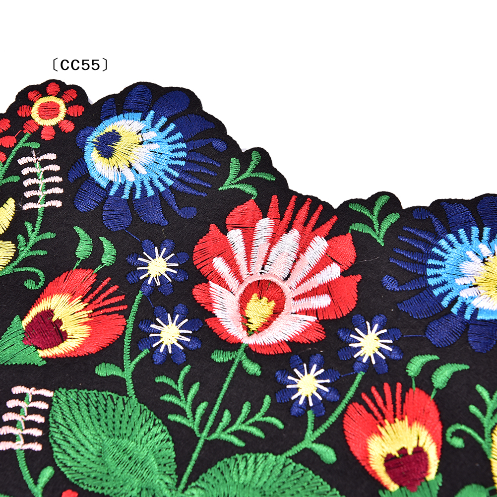 1Pc Heart Shape Flower Embroid - Applique Patch Flower ulasan dan harga