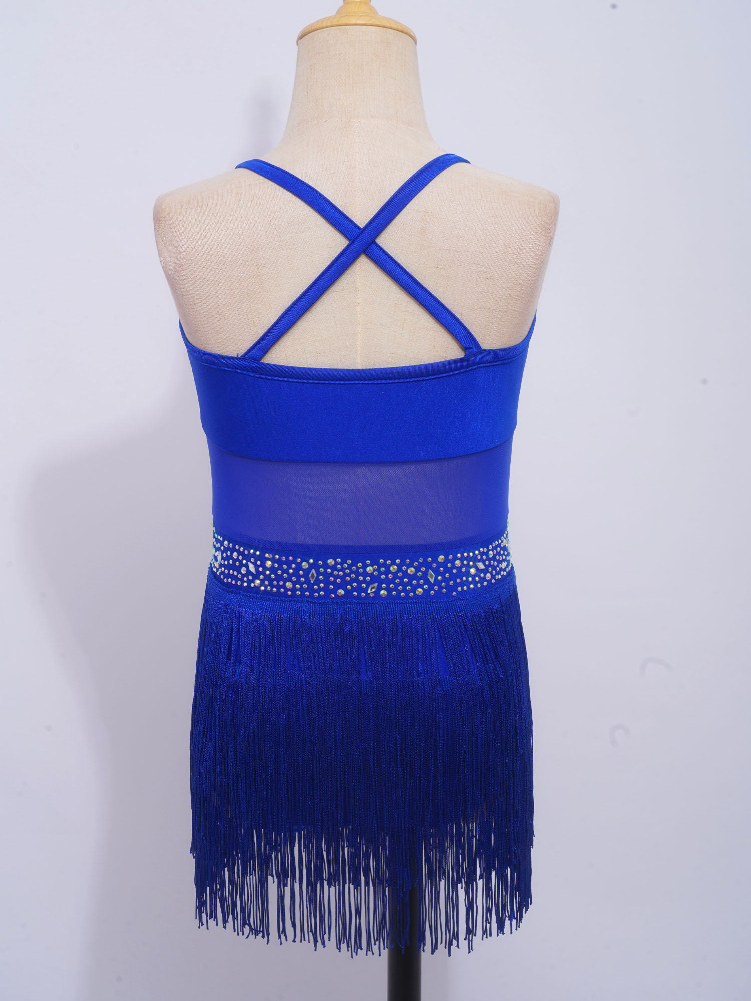 Kids Girls Latin Cha-cha Samba - Rhinestone Banding Trim ulasan dan harga