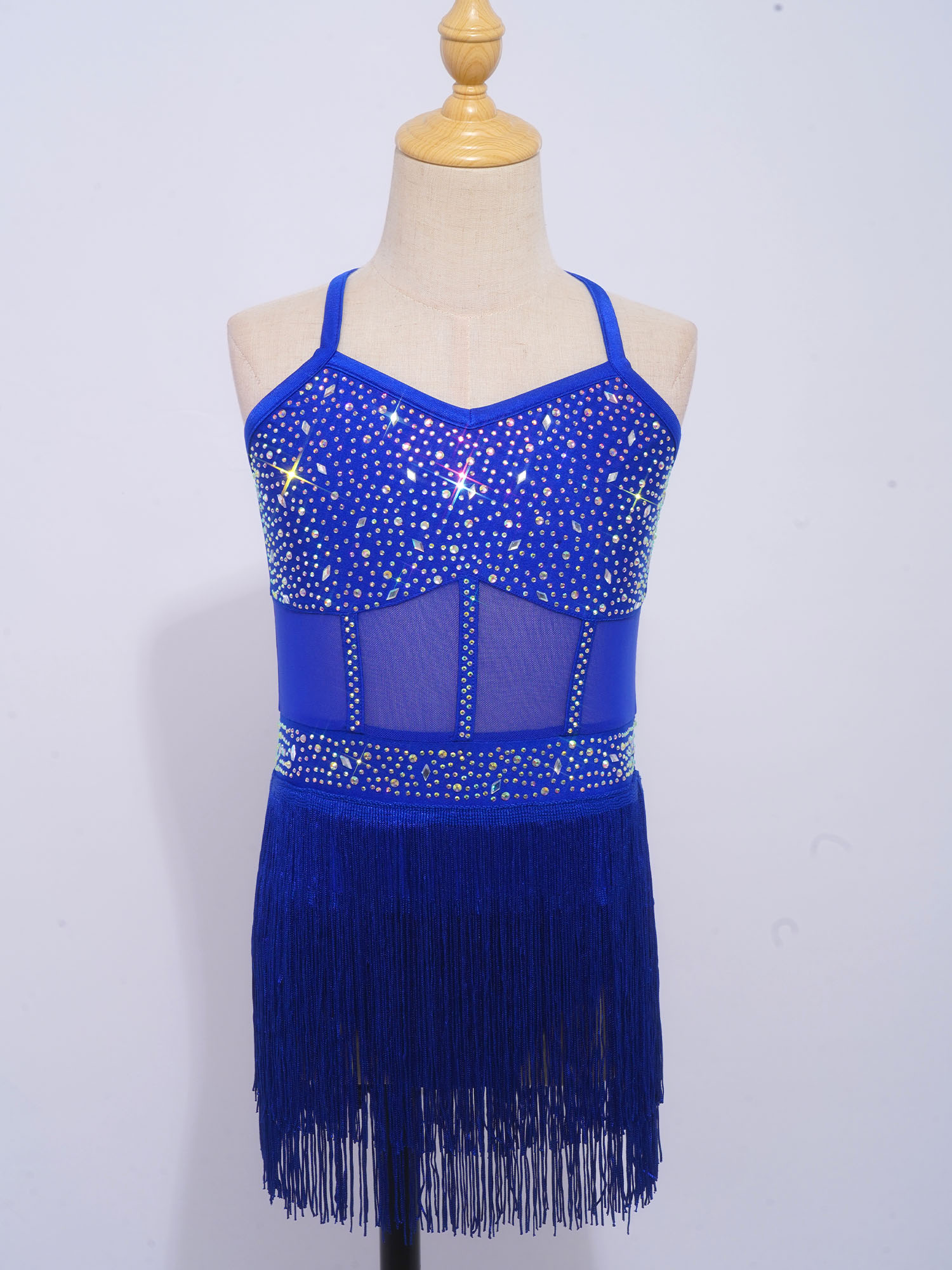Kids Girls Latin Cha-cha Samba - Rhinestone Banding Trim ulasan dan harga