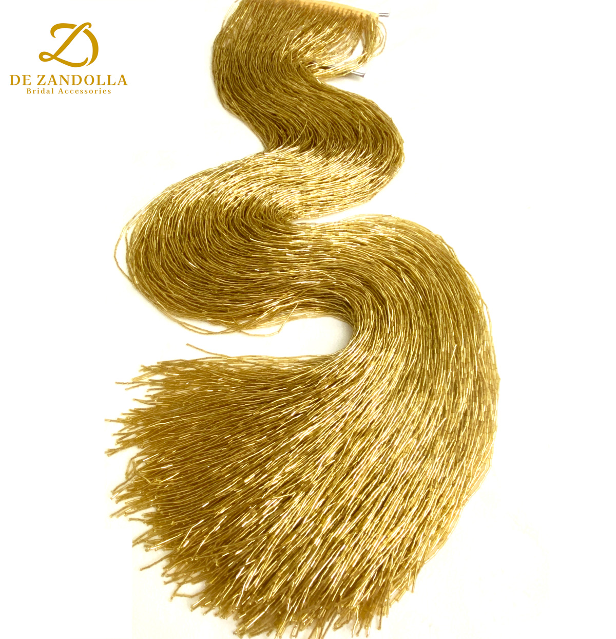 100cm Length Gold Red Crystal  - Beaded Trim Fringe ulasan dan harga
