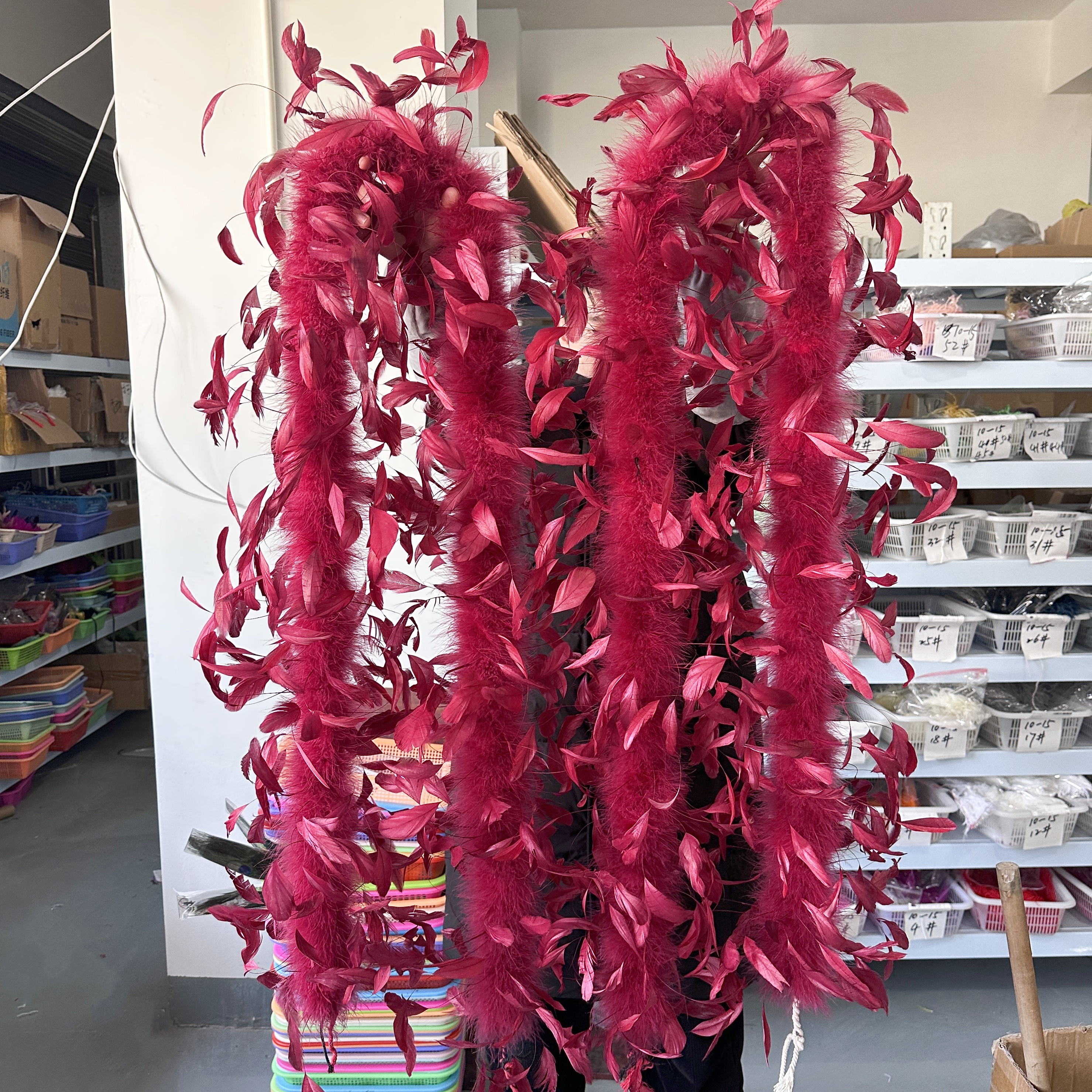 2Meter Burgundy Turkey Marabou - Feather Trim Marabou ulasan dan harga