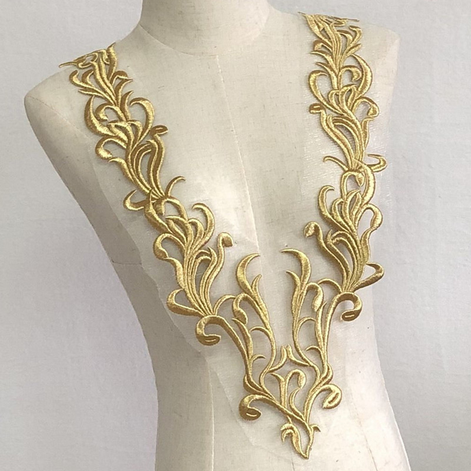 Large Embroidered Collar Flowe - Applique Patch Flower ulasan dan harga