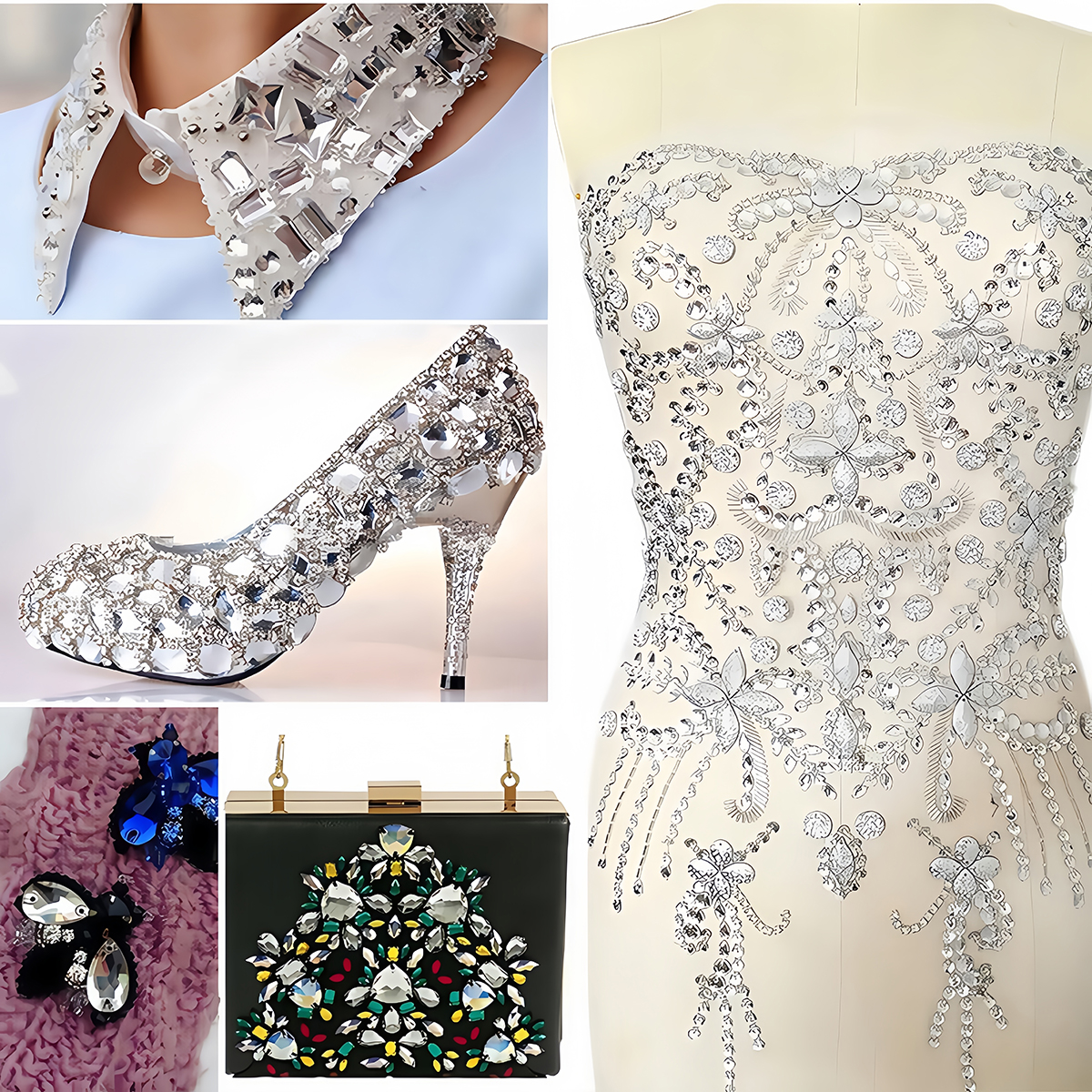 S Shape Sew On Rhinestone Crys - Sew On Rhinestone ulasan dan harga