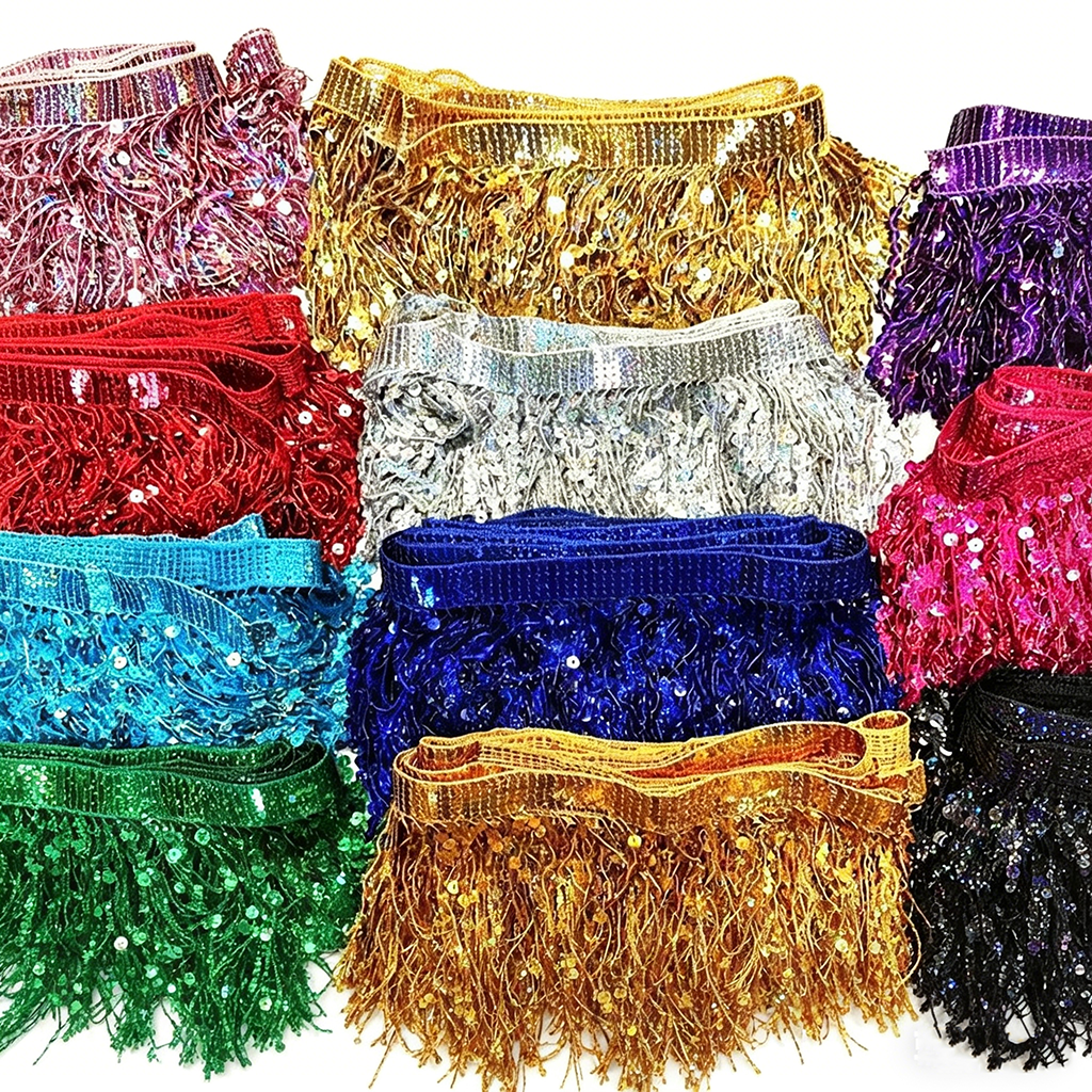1-5Meters 16cm Sequin Tassel F - Fringe Ribbon Sewing ulasan dan harga