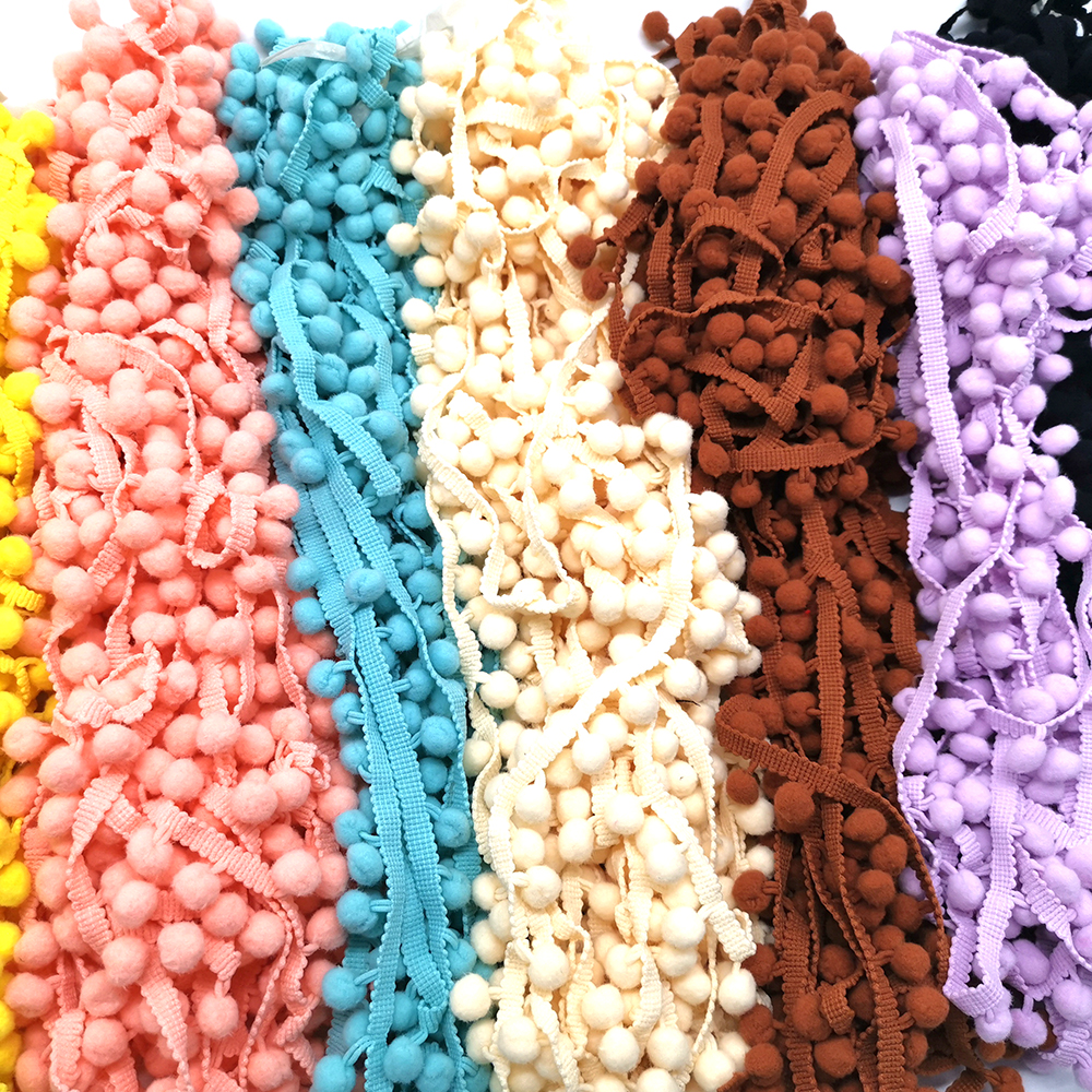 1-5yard Pom pom Fringe Lace Ri - Fringe Ribbon Sewing ulasan dan harga