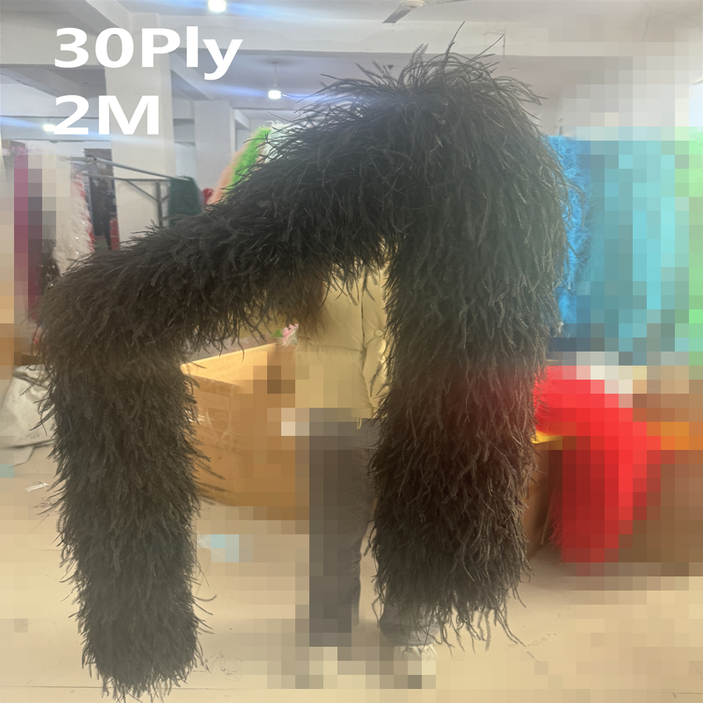 Natural Ostrich feather boa 1  - Feather Trim Marabou ulasan dan harga