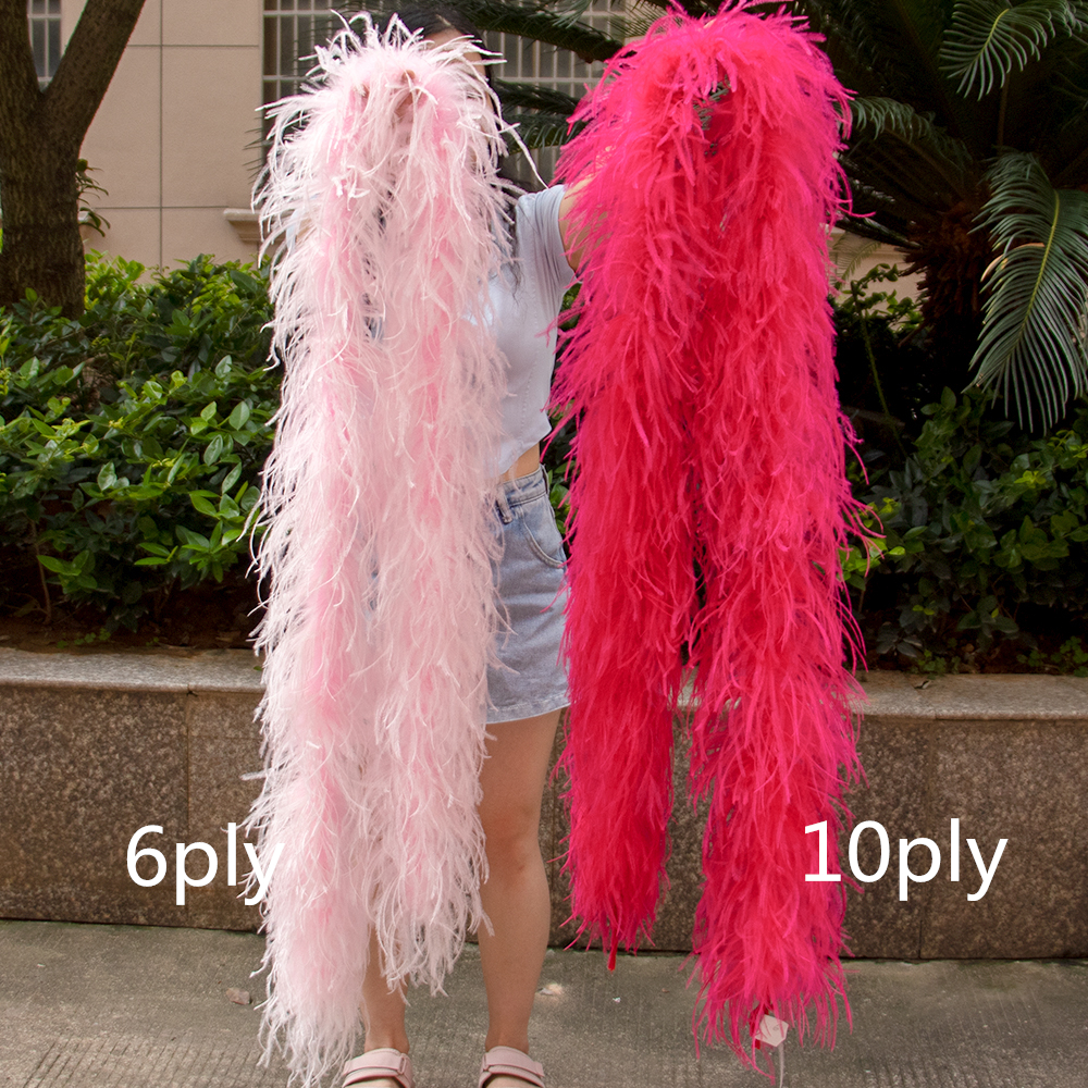 Natural Ostrich feather boa 1  - Feather Trim Marabou ulasan dan harga