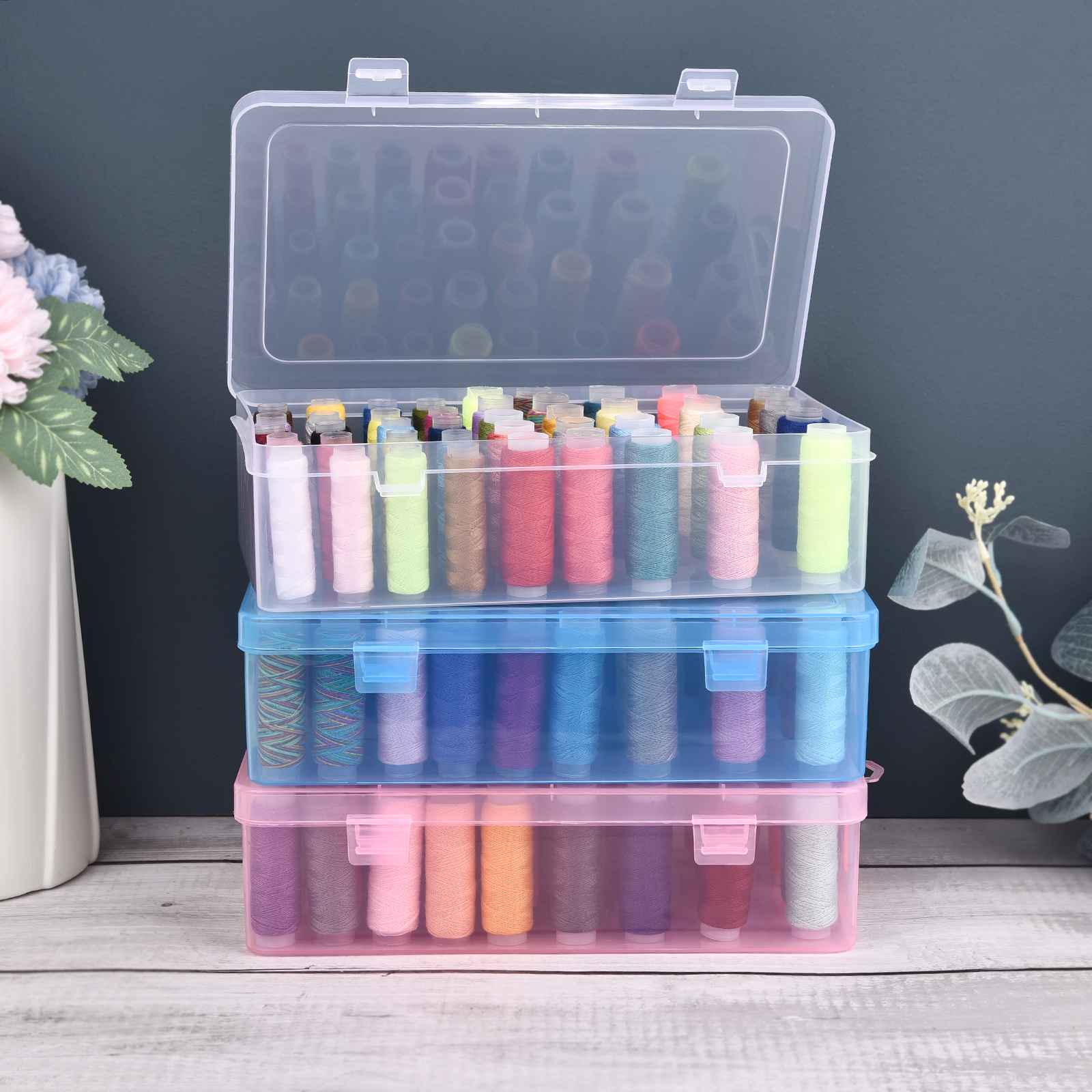 New Sewing Thread Box 42 Piece - Craft Embellishment Storage ulasan dan harga