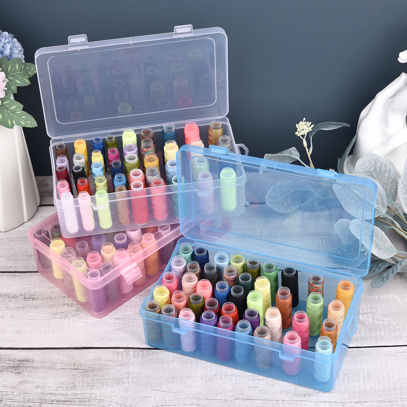 New Sewing Thread Box 42 Piece - Craft Embellishment Storage ulasan dan harga