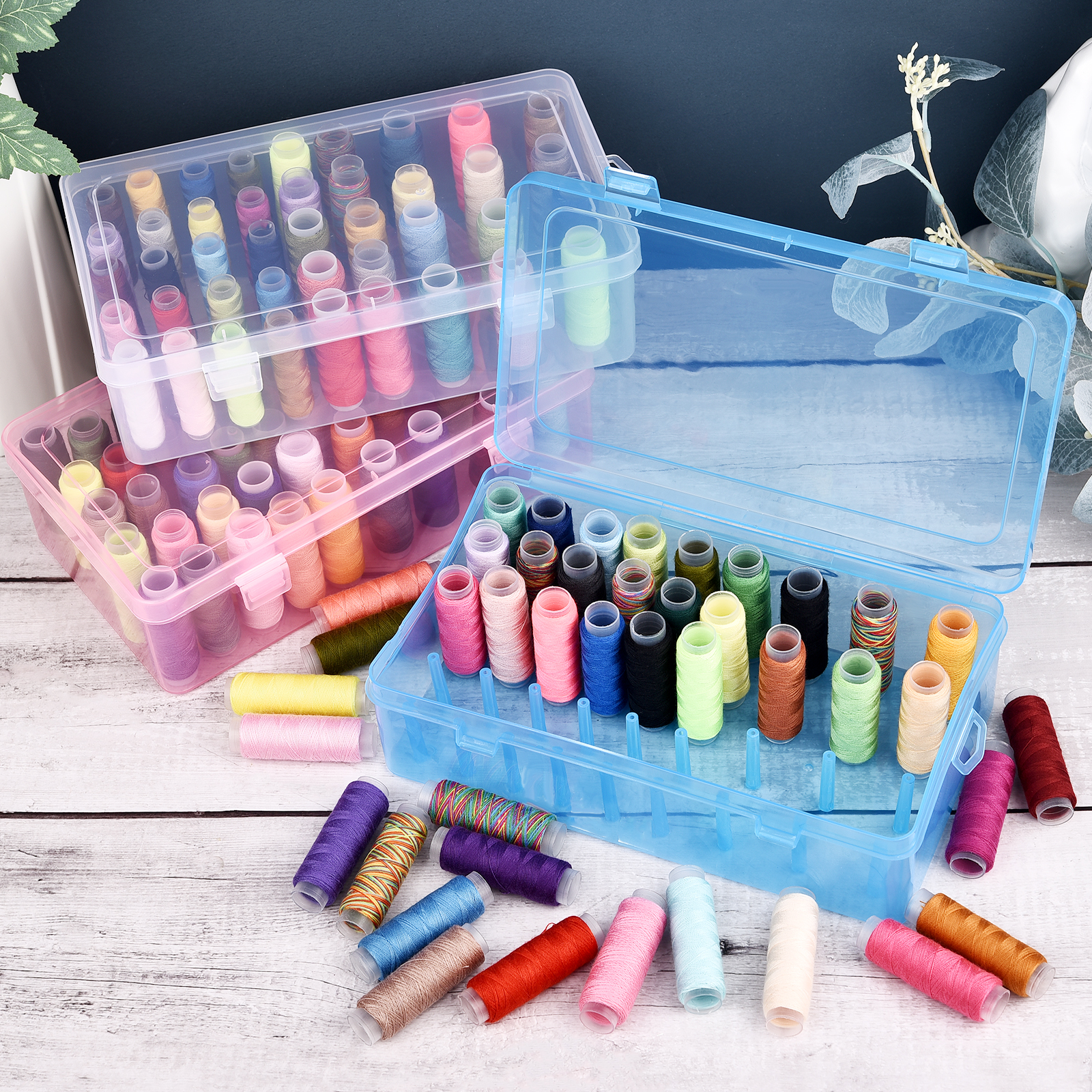 New Sewing Thread Box 42 Piece - Craft Embellishment Storage ulasan dan harga
