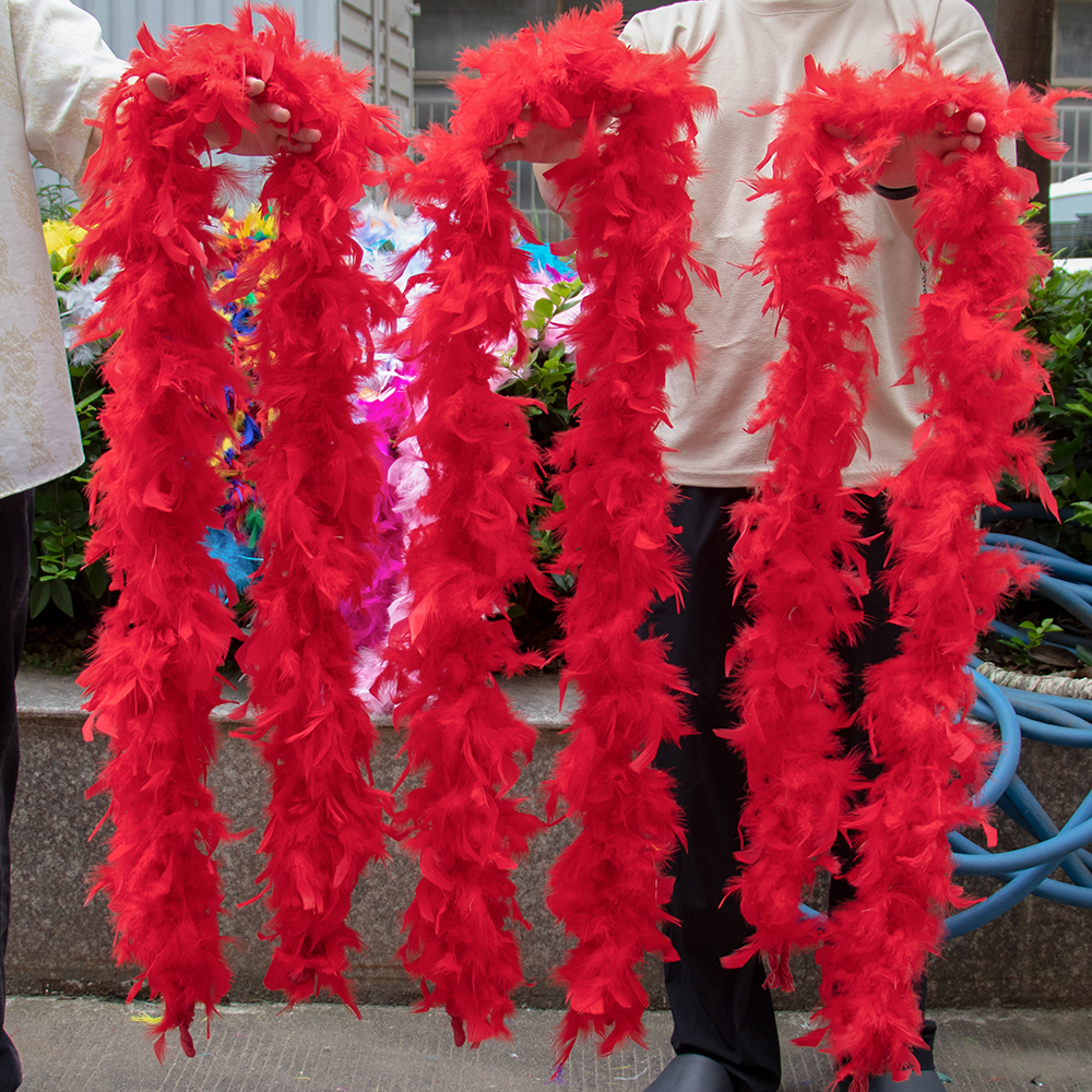 Red Marabou Feather Boa Trim F - Feather Trim Marabou ulasan dan harga