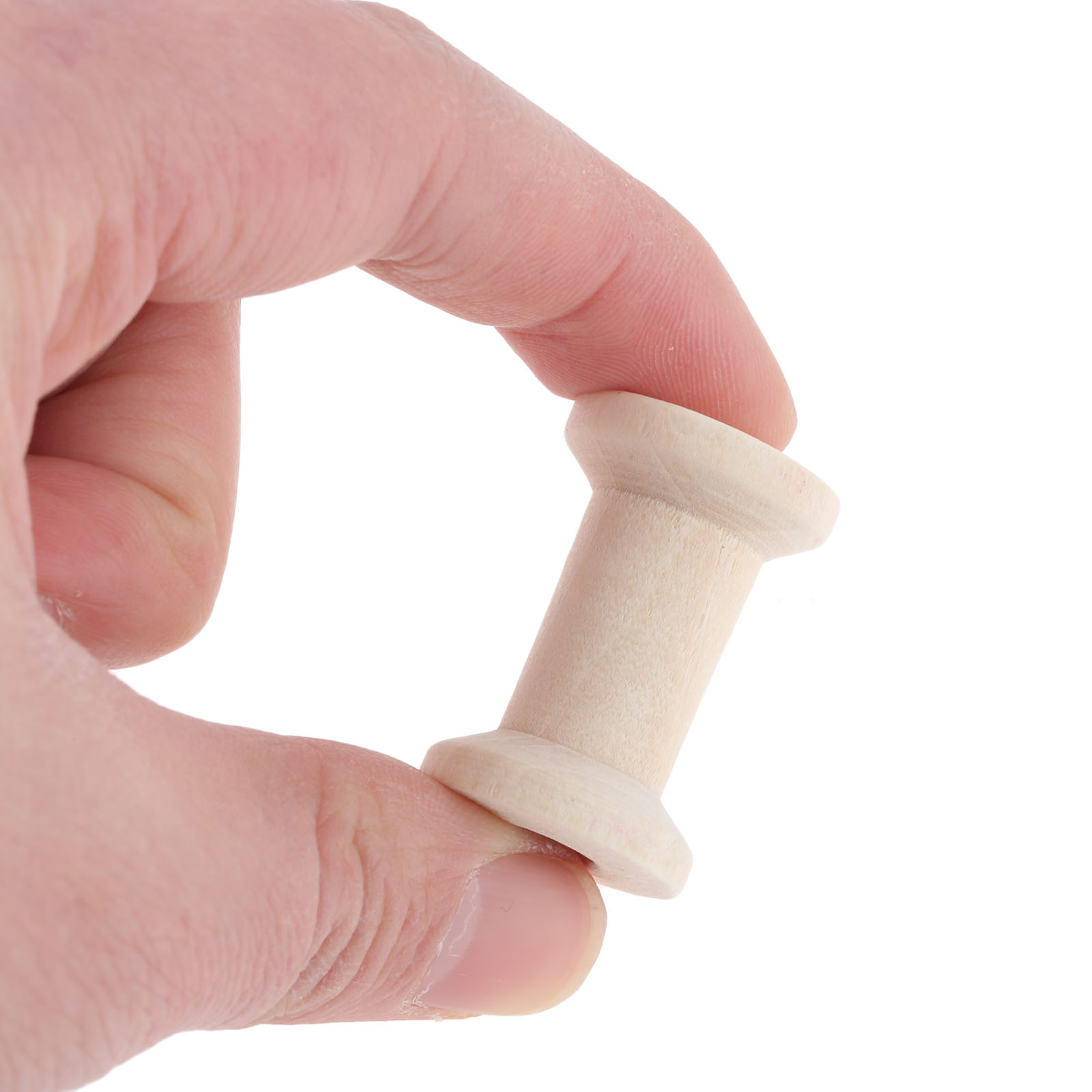10Pcs Sewing Wooden Bobbins Sp - Organza Ribbon Spool ulasan dan harga
