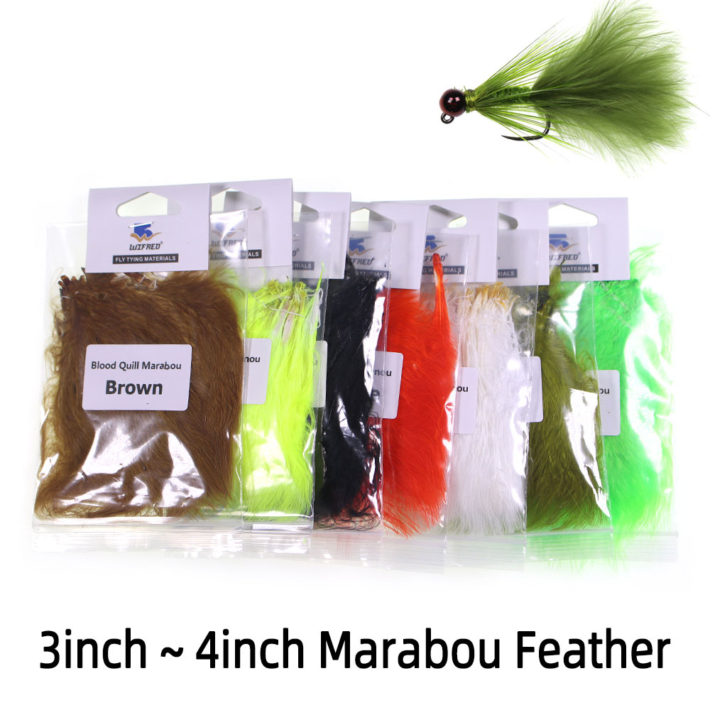 3.5g/Pack 3~4 inch Natural Mar - Feather Trim Marabou ulasan dan harga