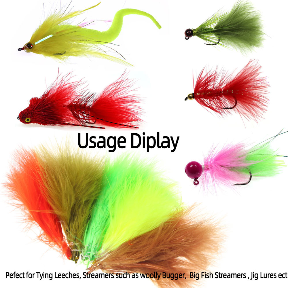 3.5g/Pack 3~4 inch Natural Mar - Feather Trim Marabou ulasan dan harga