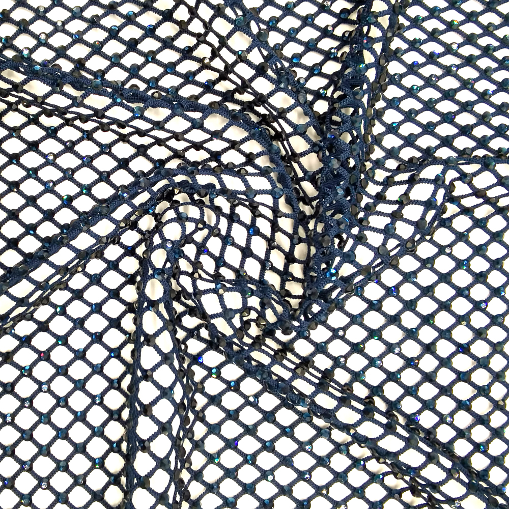 SS10 Rhinestones Mesh Navy Col - Sew On Rhinestone ulasan dan harga