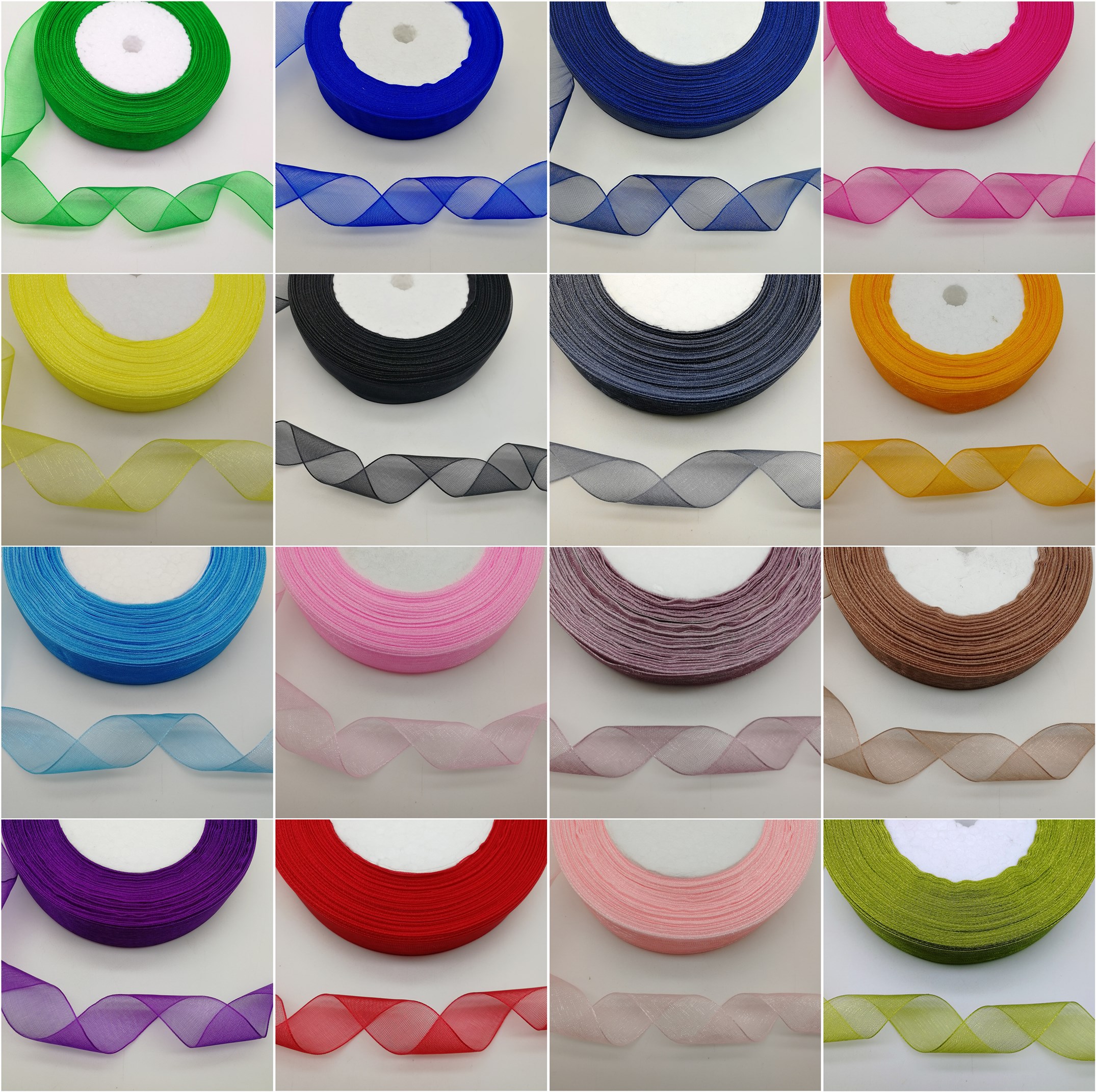 50 Yards 10/20/25mm Width Spoo - Organza Ribbon Spool ulasan dan harga