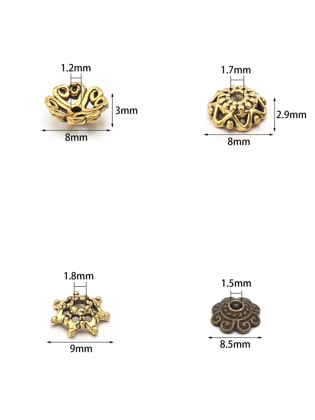 100pcs/lot Antique Silver Colo - Embroidery Craft ulasan dan harga