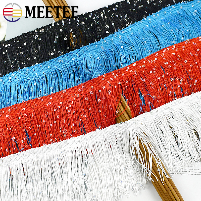 2/4/8M 10cm Colorful Sequin Ta - Fringe Ribbon Sewing ulasan dan harga