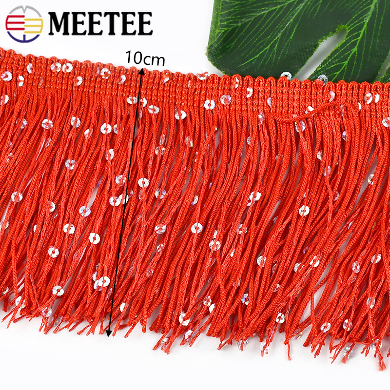 2/4/8M 10cm Colorful Sequin Ta - Fringe Ribbon Sewing ulasan dan harga