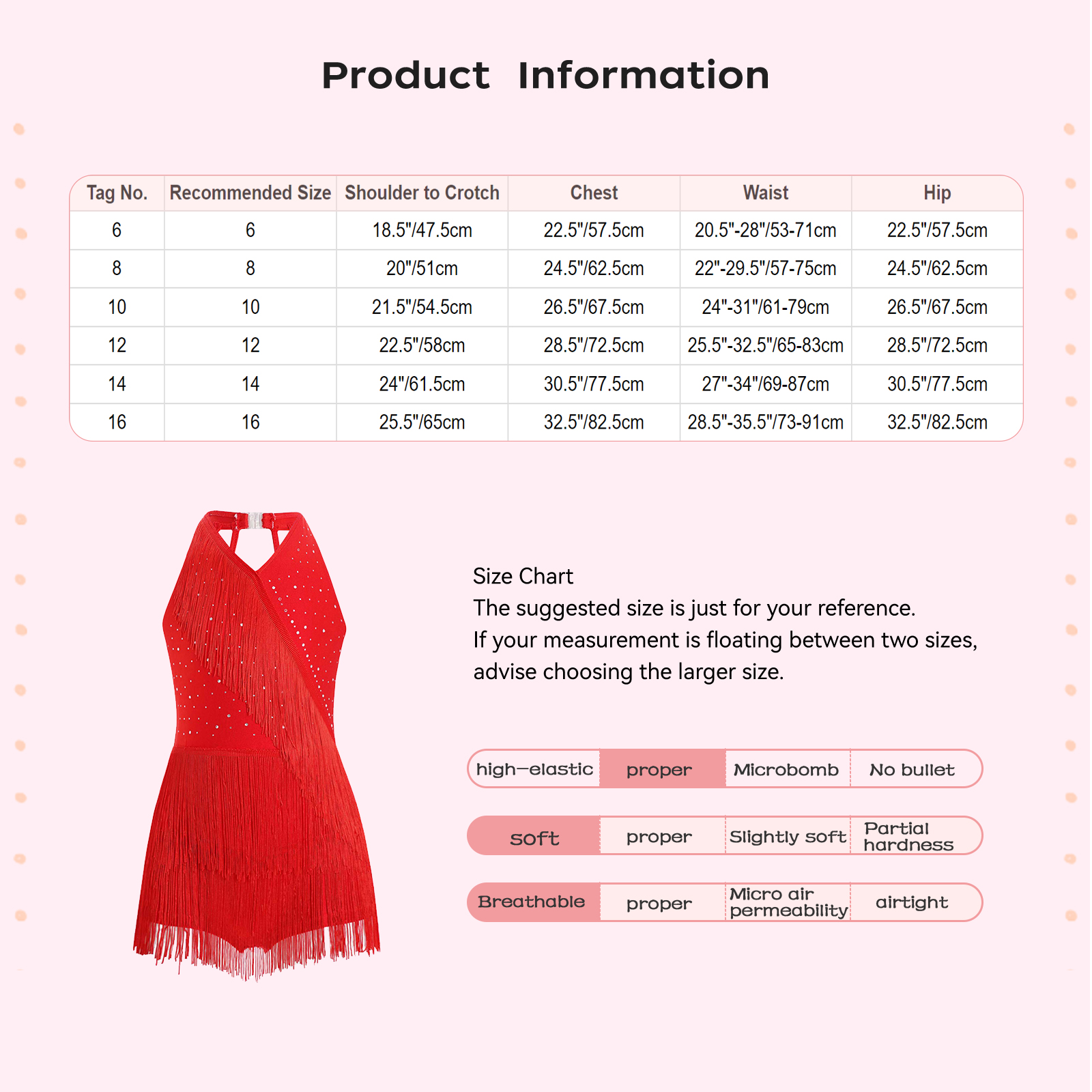 Kids Girls Shiny Tassel Leotar - Rhinestone Banding Trim ulasan dan harga
