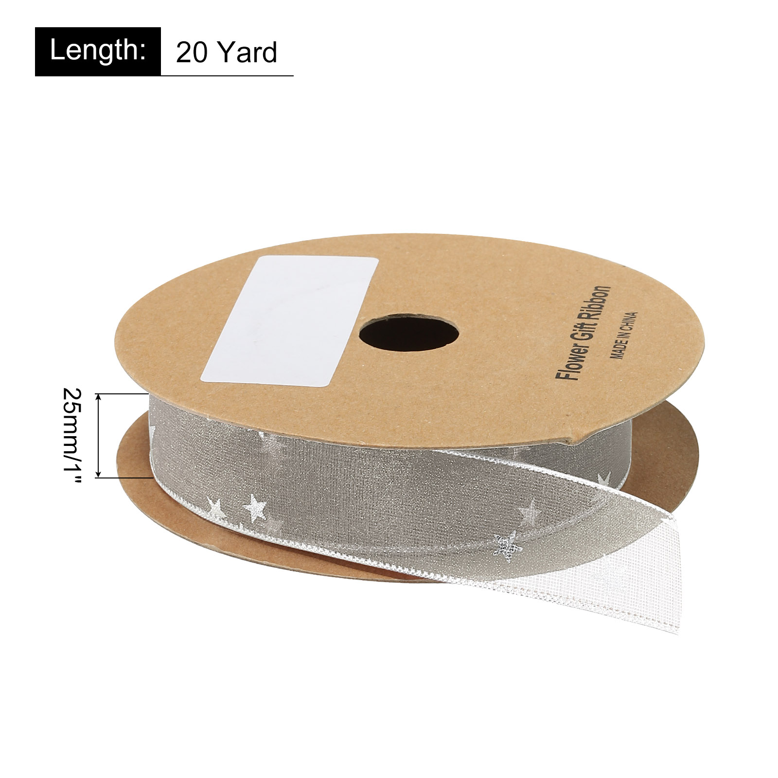 1 Inch 20 Yard Star Organza Sh - Organza Ribbon Spool ulasan dan harga