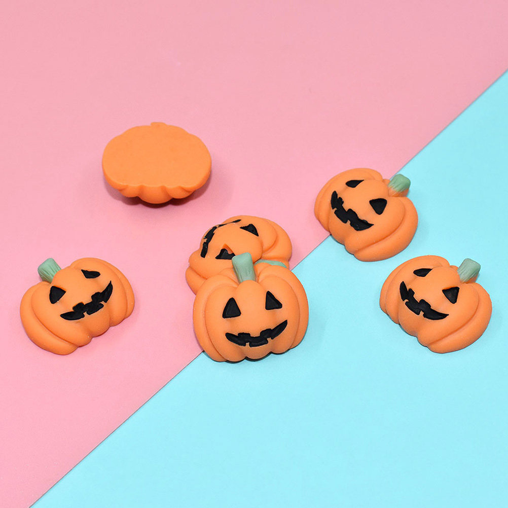 20Pcs Halloween Resin Pumpkin  - Embellish Craft ulasan dan harga