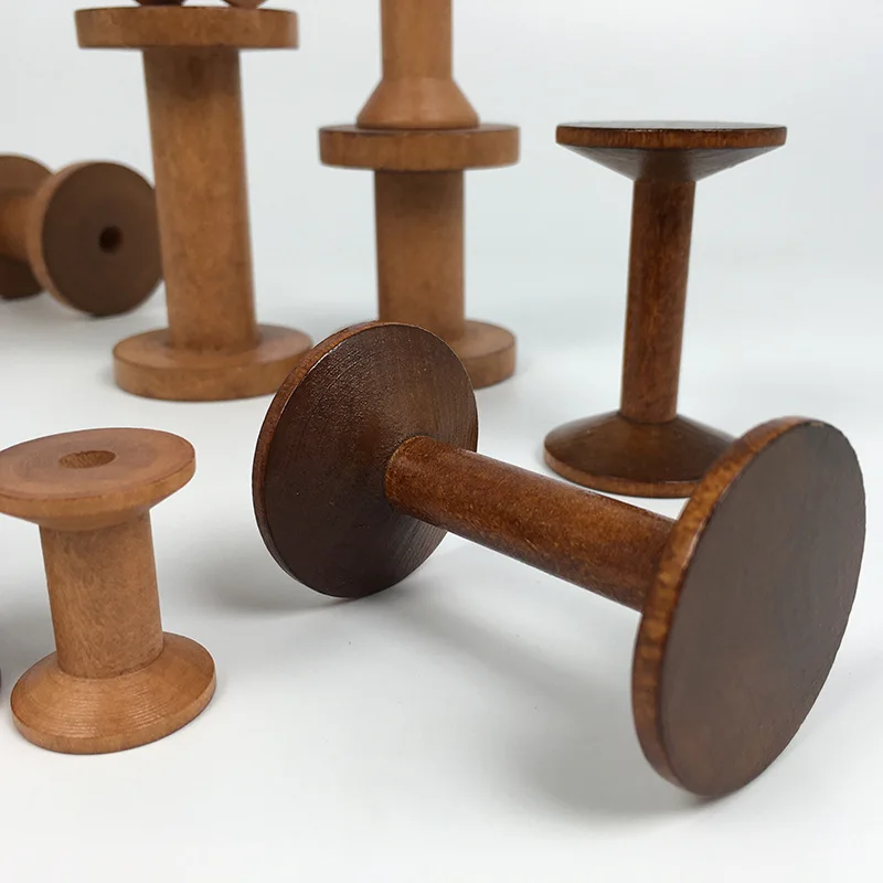 Vintage Wooden Spools DIY Reel - Organza Ribbon Spool ulasan dan harga