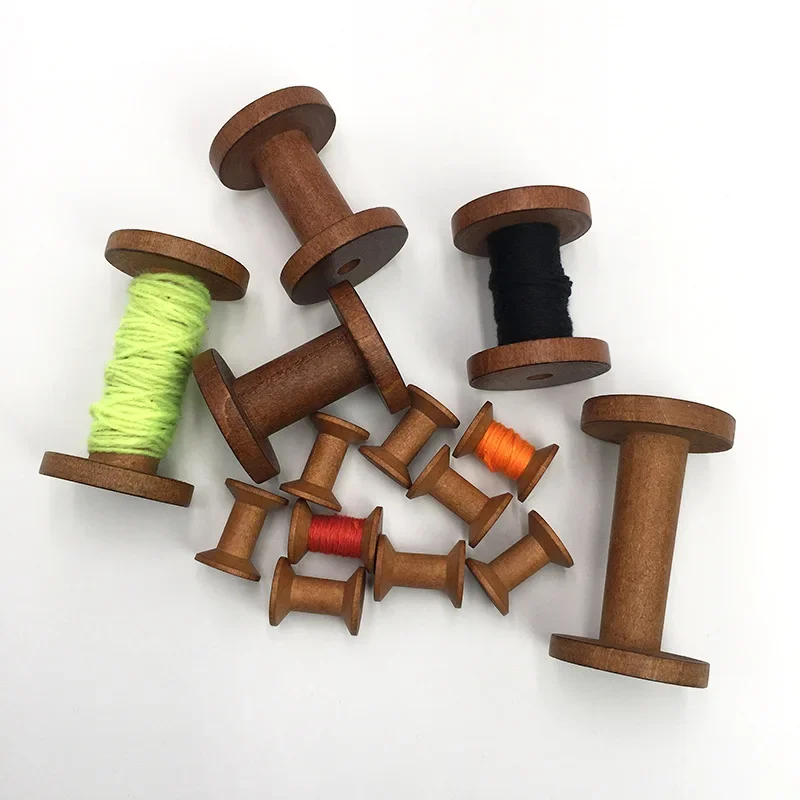 1Pc Vintage Wooden Spools DIY  - Organza Ribbon Spool ulasan dan harga