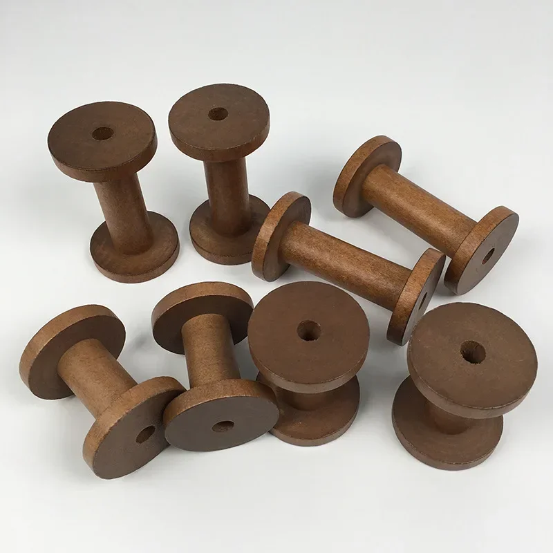 1Pc Vintage Wooden Spools DIY  - Organza Ribbon Spool ulasan dan harga