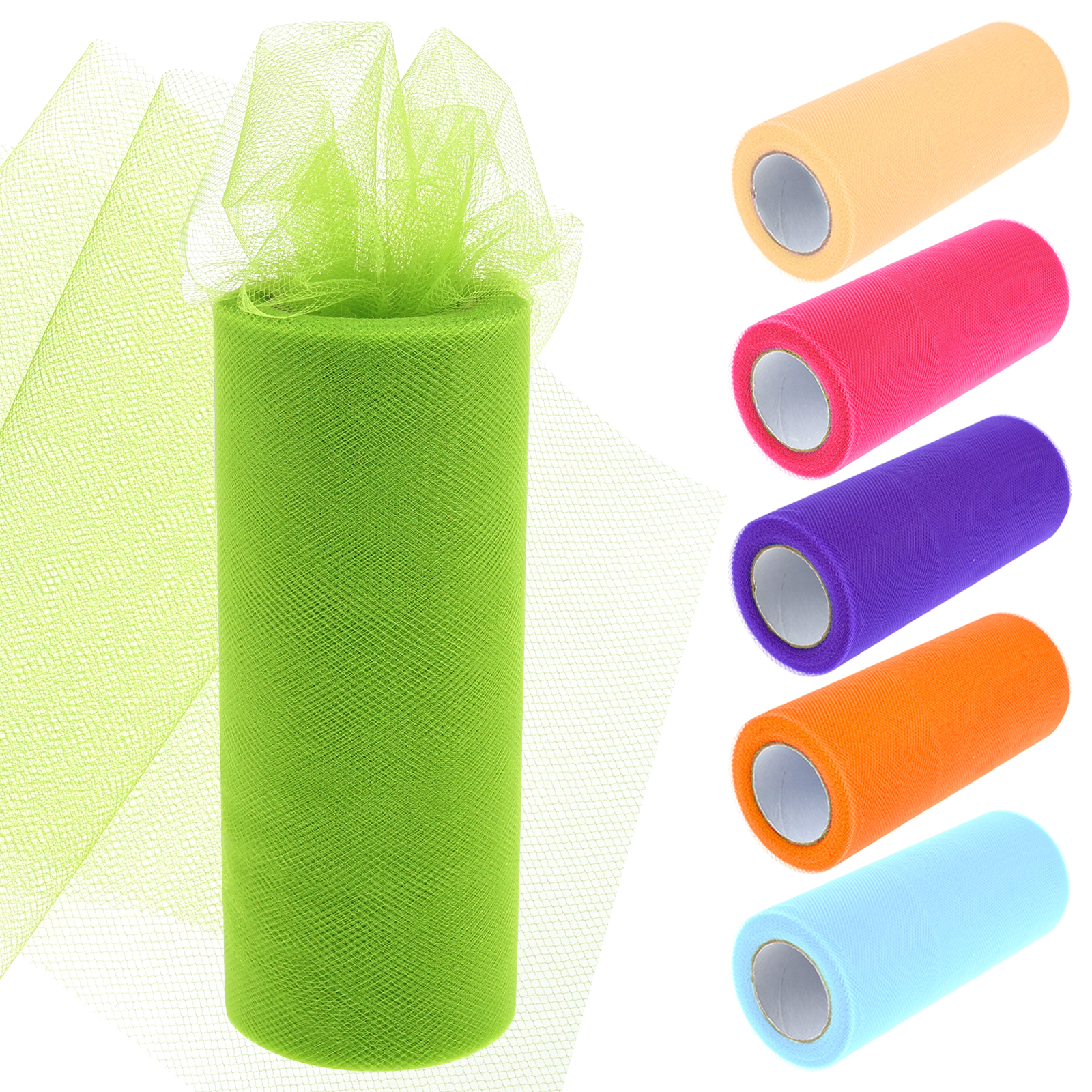 6 Colours Organza Tulle Fabric - Organza Ribbon Spool ulasan dan harga