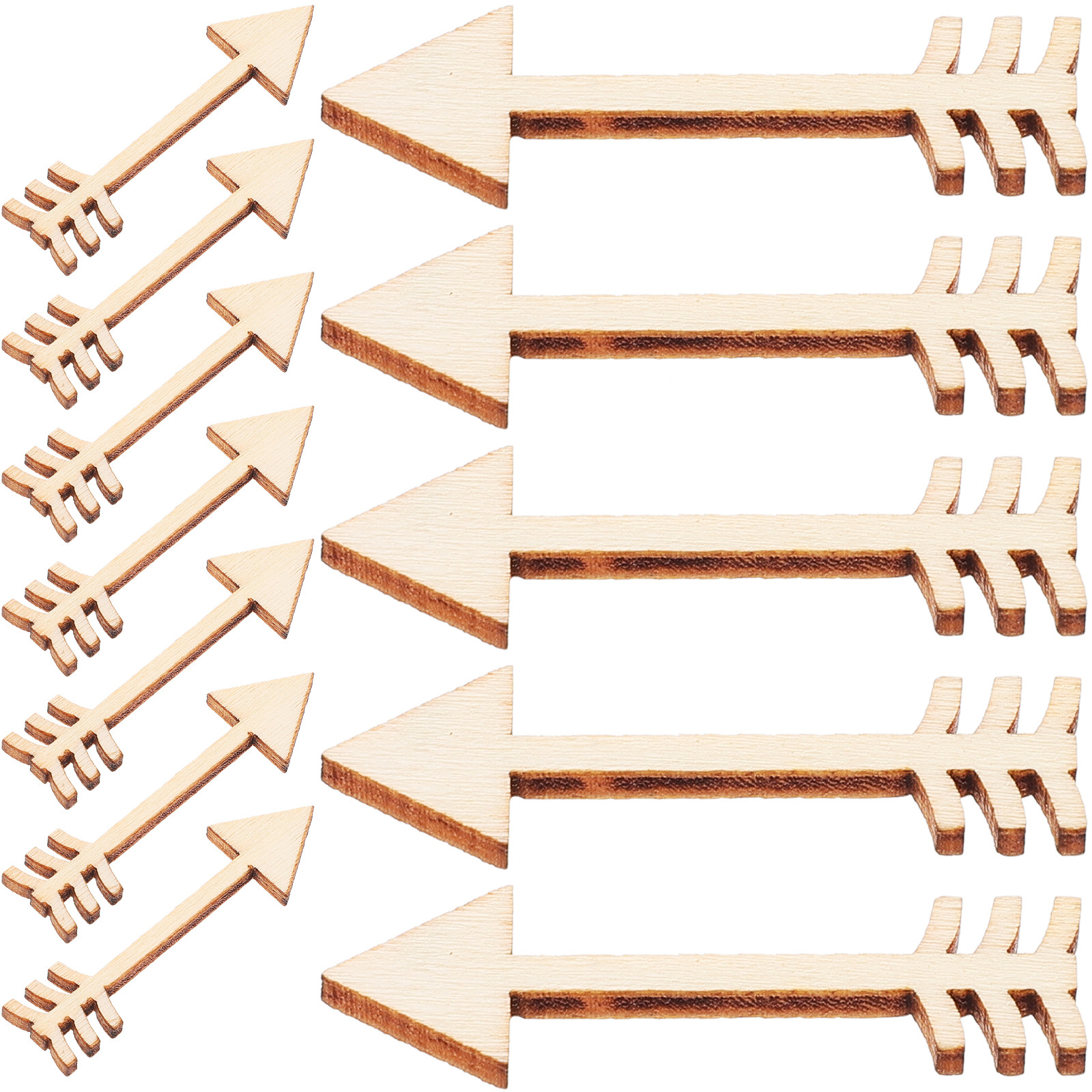 100Pcs Arrow Shape Wooden Slic - Embellish Craft ulasan dan harga