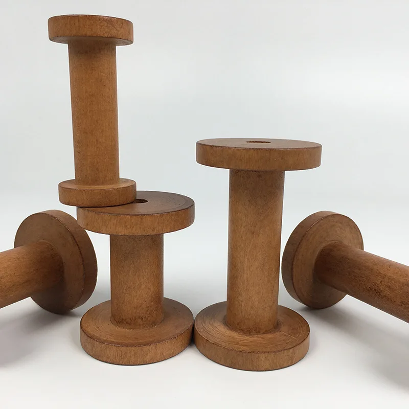 1Pc Vintage Wooden Spools DIY  - Organza Ribbon Spool ulasan dan harga