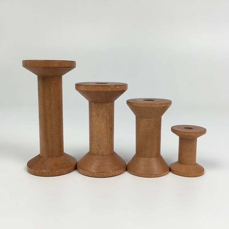 1Pc Vintage Wooden Spools DIY  - Organza Ribbon Spool ulasan dan harga