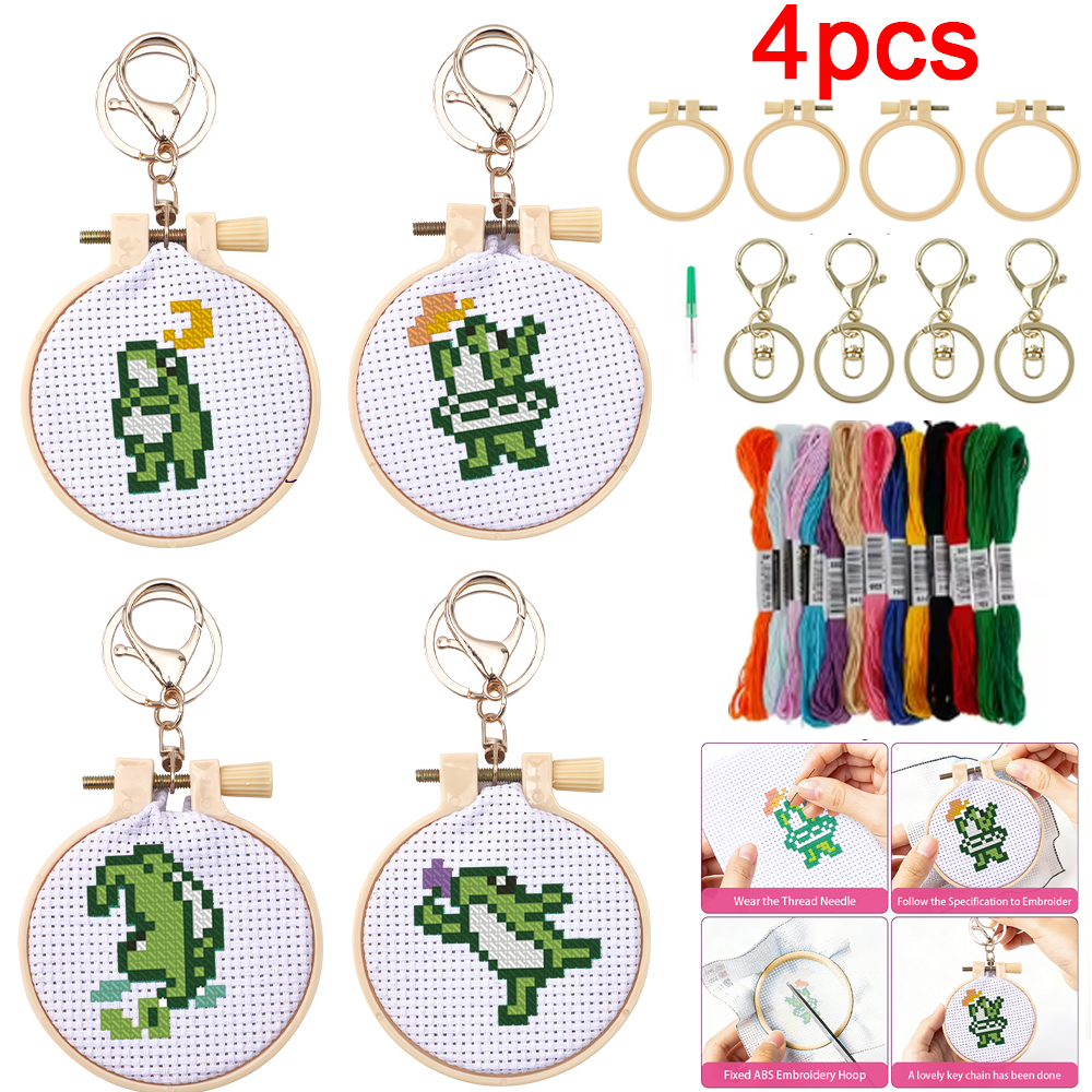 4pcs Embroidery Starter Kit DI - Embroidery Craft ulasan dan harga
