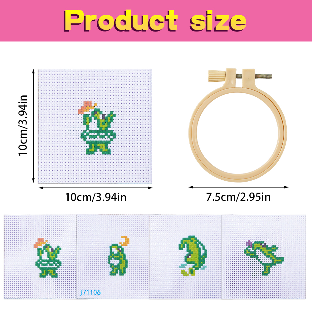 4pcs Embroidery Starter Kit DI - Embroidery Craft ulasan dan harga