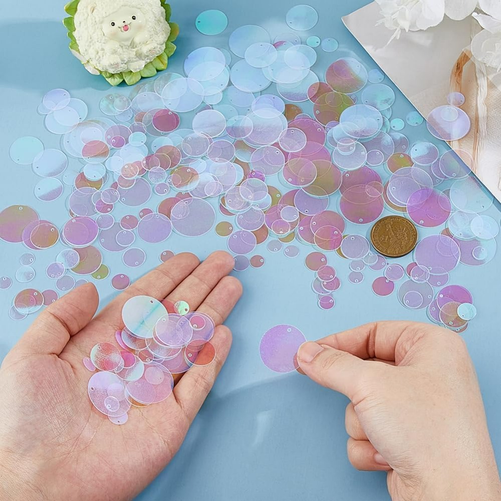 1800Pcs 6 Sizes Loose Sequin F - Embroidery Craft ulasan dan harga