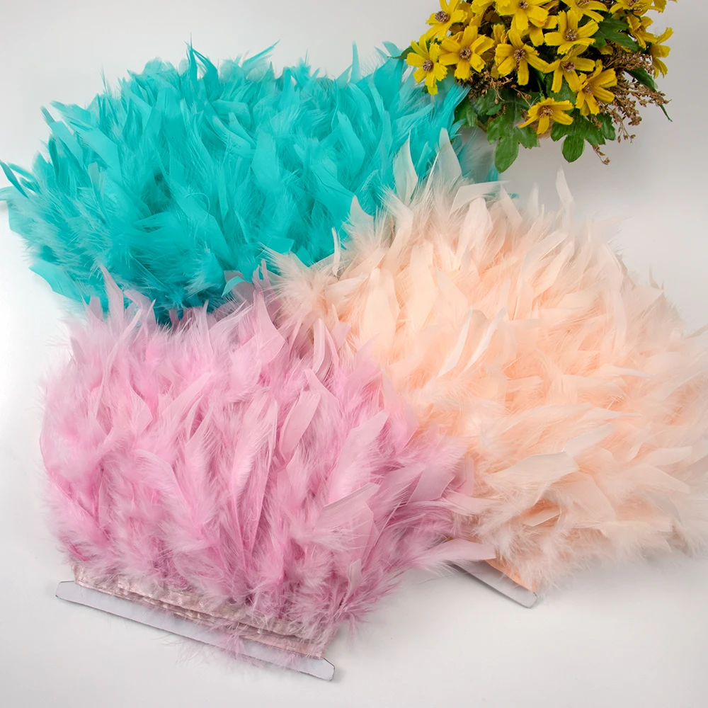 1M Natural Turkey Feathers Tri - Feather Trim Marabou ulasan dan harga