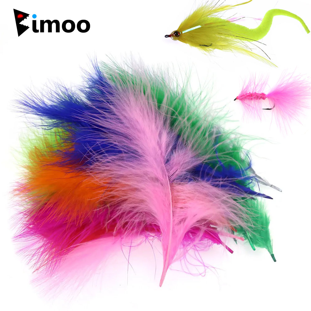 Bimoo 50pcs/Pack Colored Long  - Feather Trim Marabou ulasan dan harga